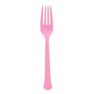 Pink Premium Plastic Forks 25pcs
