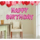 16" HAPPY BIRTHDAY Pink Wording Foil Balloons