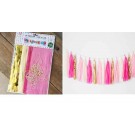 Pink Theme Paper Tassels Garland 20pcs set
