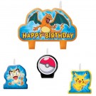 Pokemon Birthday Candles 4pcs
