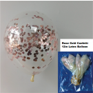 12in Rose Gold Confetti Latex Balloon 1pc