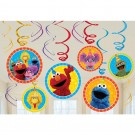 Sesame Street Swirl Decorations 12pcs 