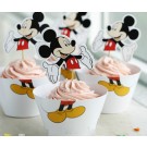 Mickey Cupcake skirting and cupcake pics Set 12pcs