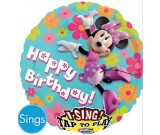 28in Sing-A-Tune Minnie Mouse Clubhouse Happy Birthday Balloon