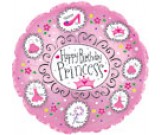 9" Birthday Princess Air Fill Balloon