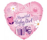 9" Airfill Beautiful Baby Girl Balloon