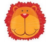 24" Jungle Animals Lion Head SuperShape Foil Balloon