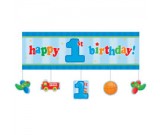 Fun at One Boy Giant Party Banner