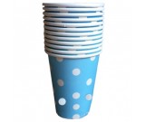 Polka Dot Blue Paper Cups 10pcs