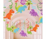 Dinosaur Swirl Hanging Deco 12pcs