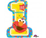 28" Elmo 1st Birthday Foil Balloon