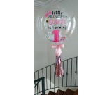 24in Personalised Clear Bubble Balloon - Confetti filled