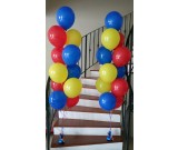 11pcs Latex Balloon Display - red, blue and yellow