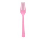 Pink Premium Plastic Forks 25pcs
