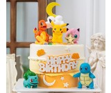 Pokemon 6pcs Figurines with Poke ball Cake Topper Set 