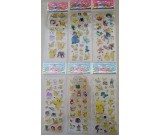 Pokemon Bubble Stickers, 6 sheets