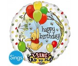 28in Winnie the Pooh Happy Birthday Singing Balloon