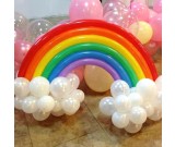 Rainbow with cloud Latex Balloons