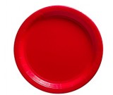 Red Paper Dessert Plates 50pcs