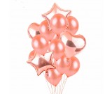 Pearl Rose Gold Foil and Latex Balloons Bouquet